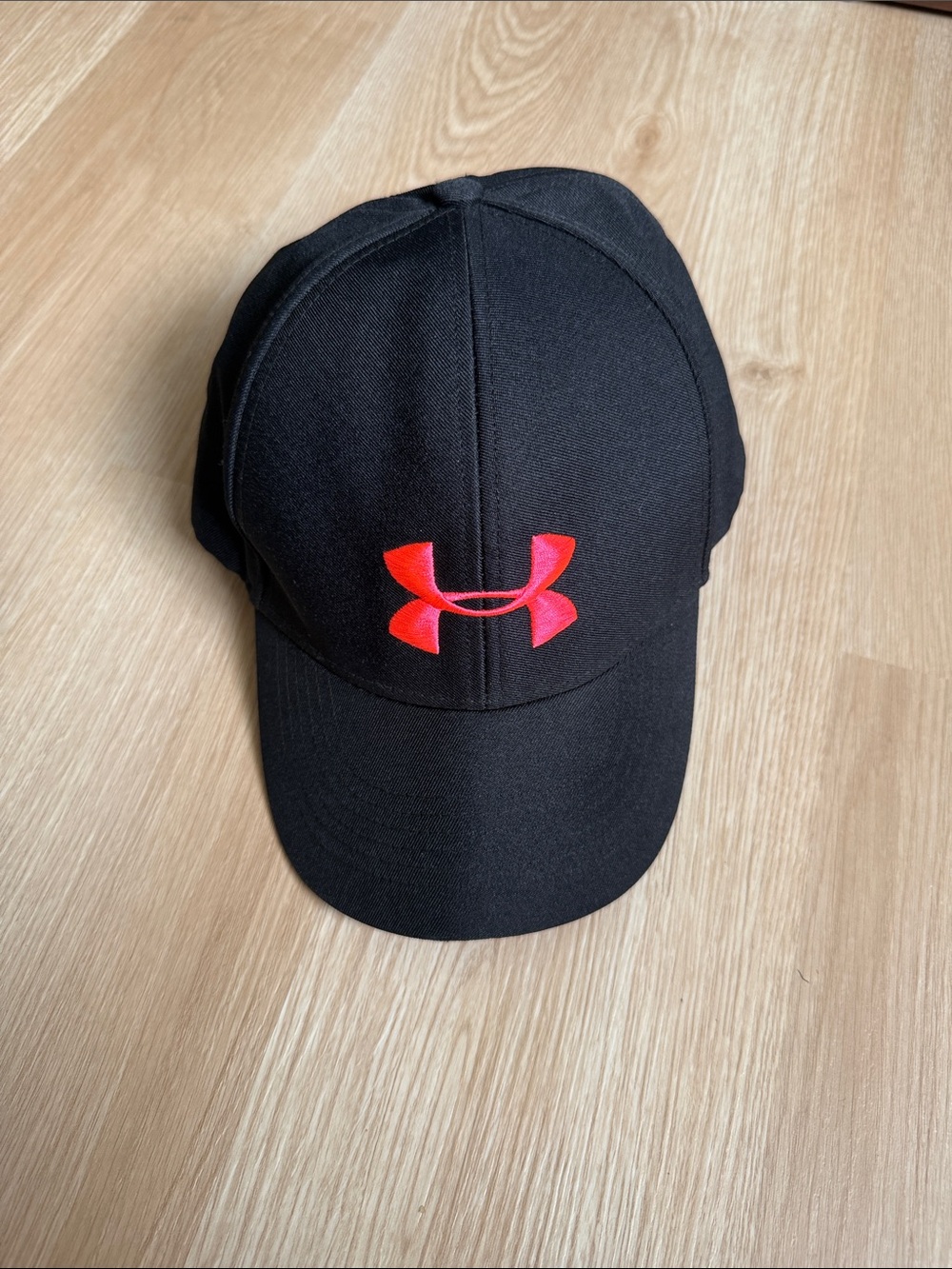 Under Armour Black Baseball Cap with Bright Red Logo